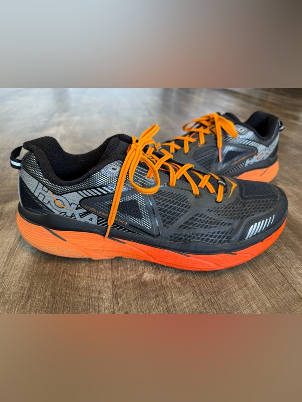 HOKA Challenger ATR 3 Trail Running Shoes Men’s Size 14 US Black Orange